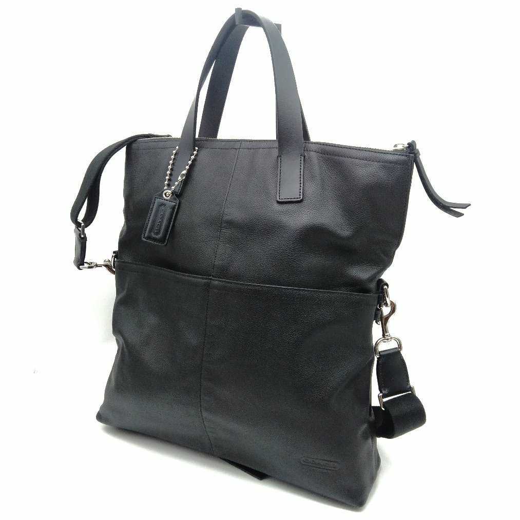  COACH コーチ メンズ トートバッグ トンプソン クロスボディー フォルドオーバー レザー トート 70493 ブラック(トートバッグ)｜売買されたオークション情報、yahooの商品情報をアーカイブ公開 かばん、バッグ