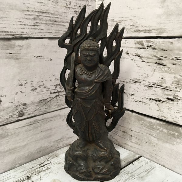 : 不動明王 仏教美術 仏像 高さ15ｃｍ &amp; Home 6号 不動明王像 高岡銅器 - 検&frasl;骨董古玩中国 時代物 Kitchen 銅製不動明王立像 銅製の通販