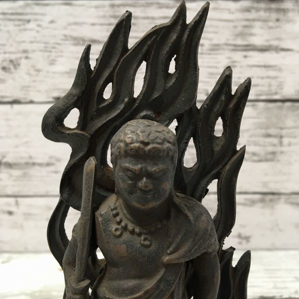 : 不動明王 仏教美術 仏像 高さ15ｃｍ &amp; Home 6号 不動明王像 高岡銅器 - 検&frasl;骨董古玩中国 時代物 Kitchen 銅製不動明王立像 銅製の通販