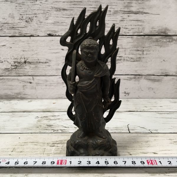 : 不動明王 仏教美術 仏像 高さ15ｃｍ &amp; Home 6号 不動明王像 高岡銅器 - 検&frasl;骨董古玩中国 時代物 Kitchen 銅製不動明王立像 銅製の通販