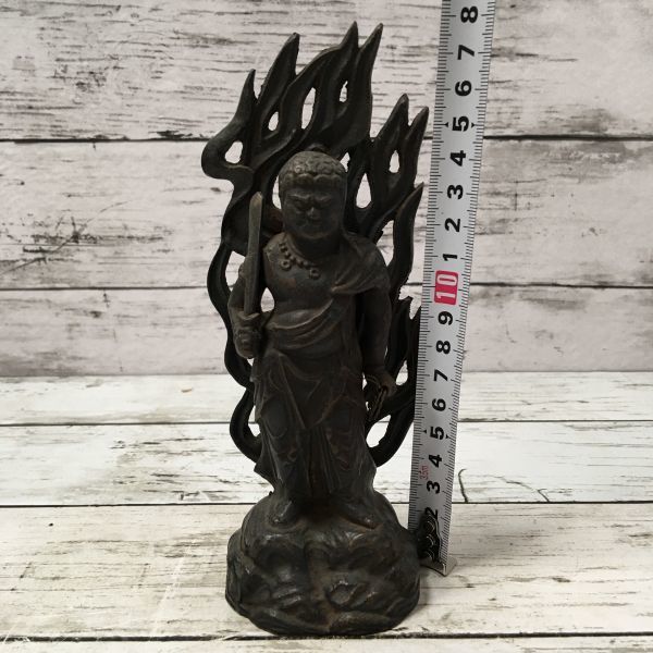 : 不動明王 仏教美術 仏像 高さ15ｃｍ &amp; Home 6号 不動明王像 高岡銅器 - 検&frasl;骨董古玩中国 時代物 Kitchen 銅製不動明王立像 銅製の通販