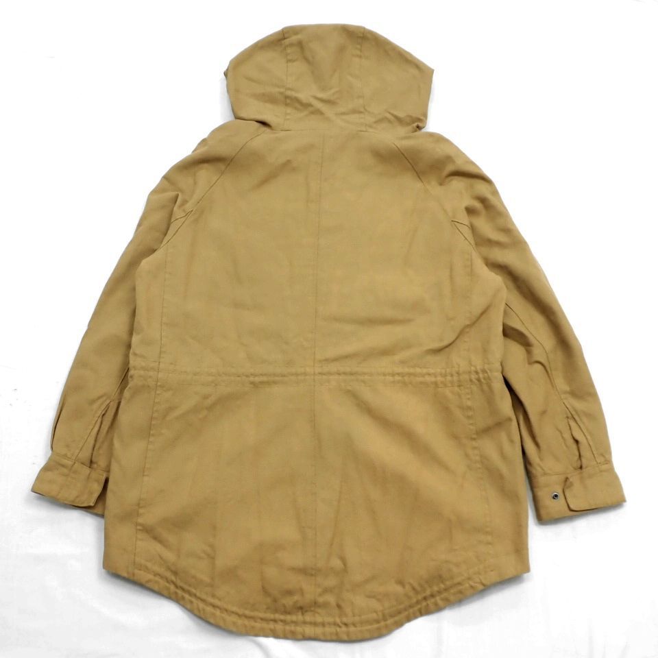 ☆45R フード付き ダックコート 3/メンズM相当/ベージュ/コットン100 