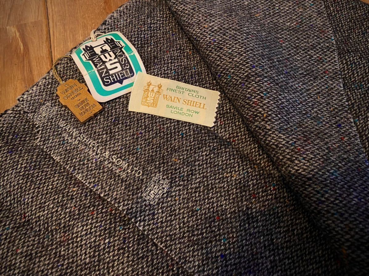 60年代 WAIN SHIELL ツイード生地 服地 1.8m