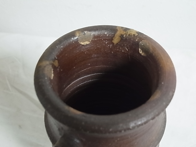 備前焼 | - 高原邦彦作共箱付 耳付花入 耳の人気アイテム