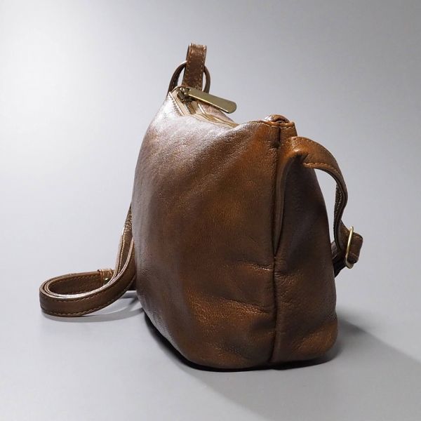 MD3427：dan genten/ダンゲンテン*ゴートヌメ*レザーショルダーバッグ 