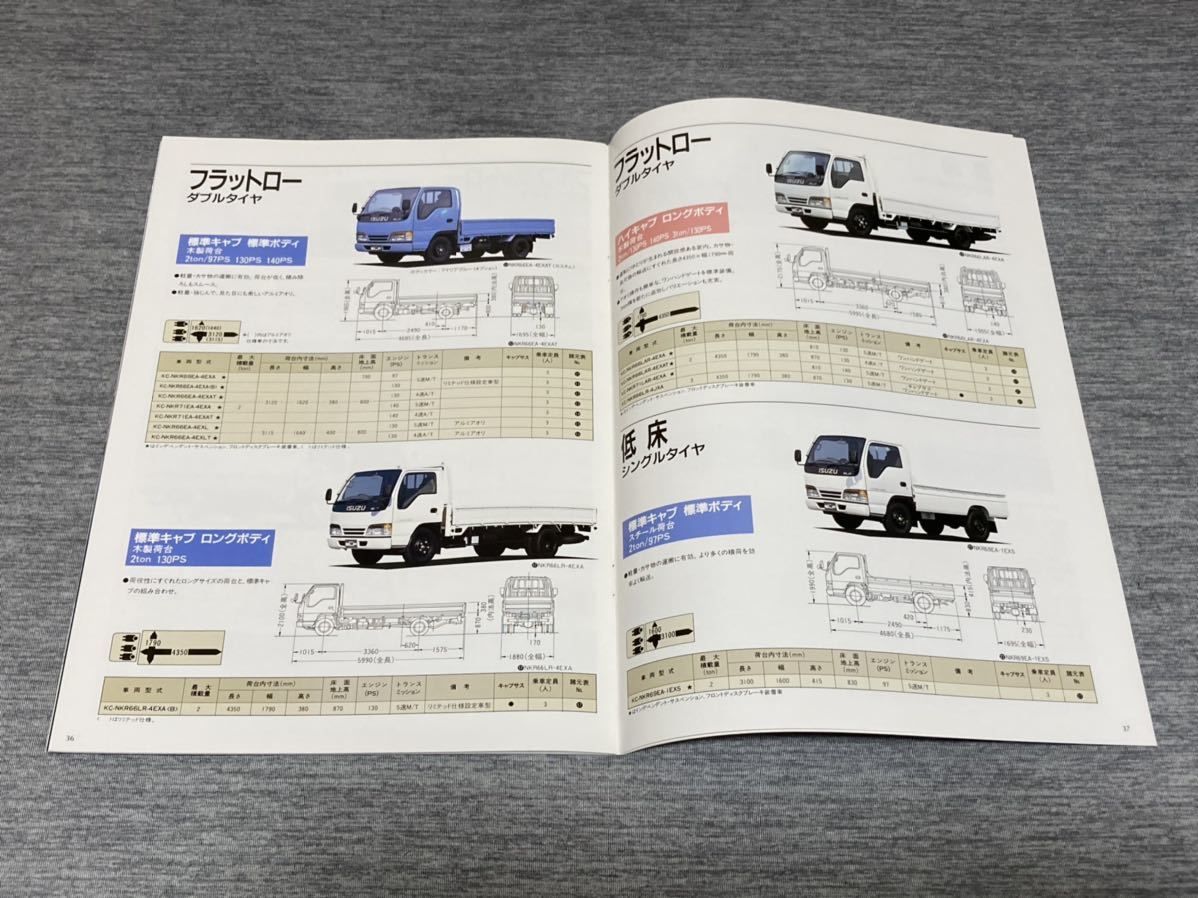 カタログ　　いすゞ自動車株式会社 旧車カタログ】 1995年 いすゞエルフ 平ボディ NKR 2.0～3.0トン