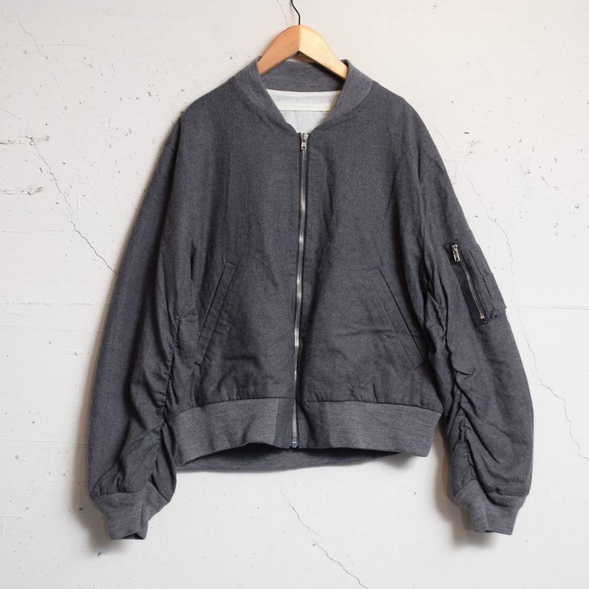 UNUSED アンユーズド パッカリング ウール MA-1 ジャケット size 2 