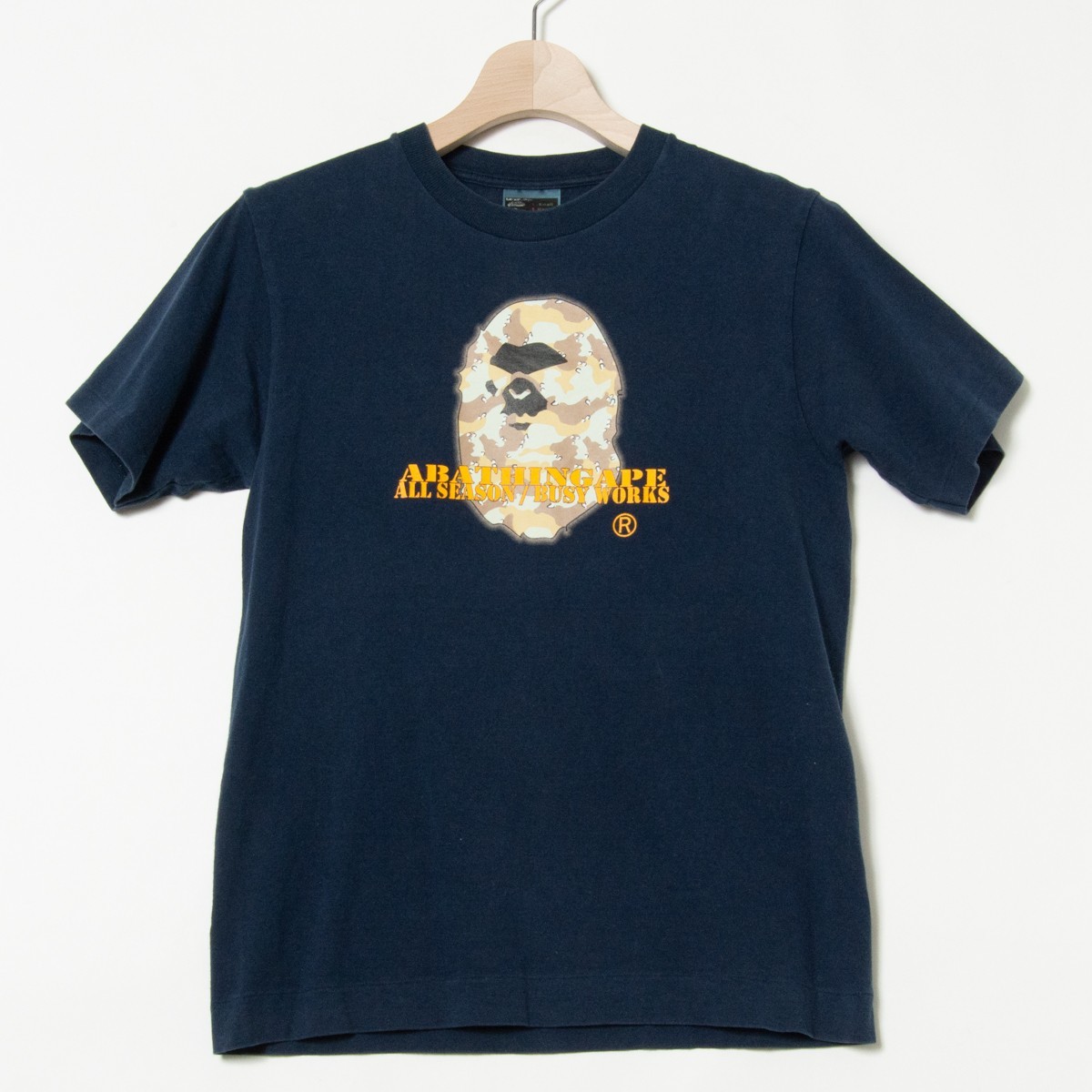 メール便○ A BATHING APE アベイシングエイプ 初期タグ ネイビー 