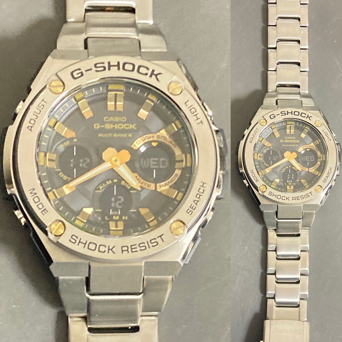極美品 箱説タグ付G-SHOCK GST-W110D-1A9JF G-STEEL/Gスチール