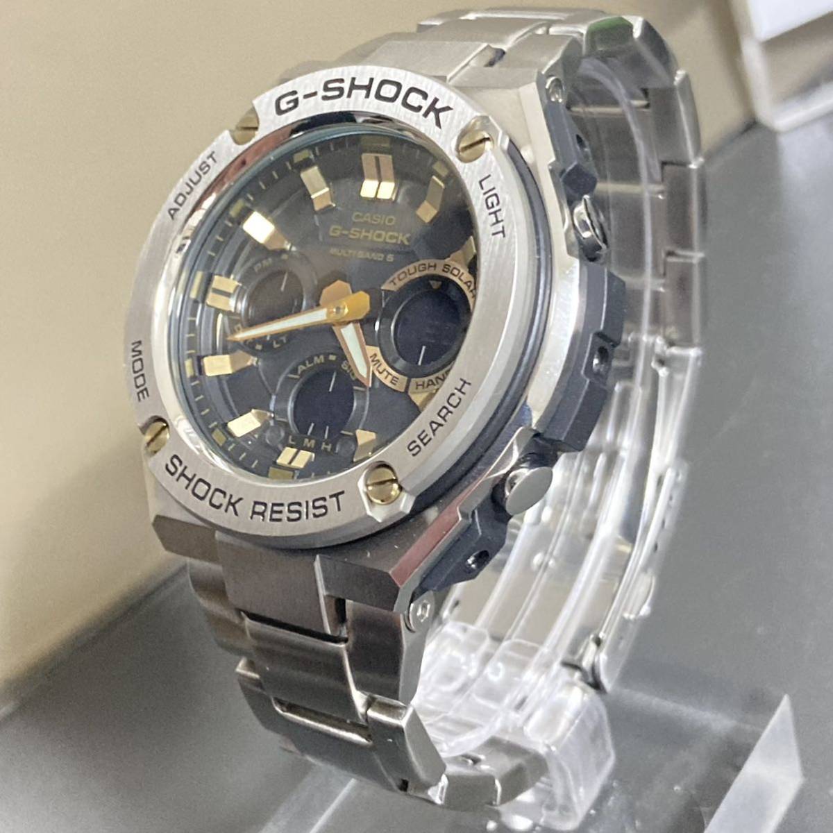 極美品 箱説タグ付G-SHOCK GST-W110D-1A9JF G-STEEL/Gスチール
