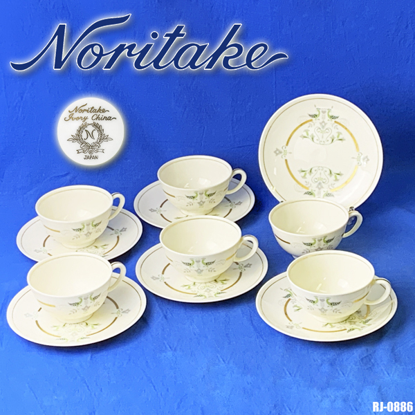 アイボリーチャイナ ノリタケ カップ : NORITAKE 花柄 レトロ Noritake