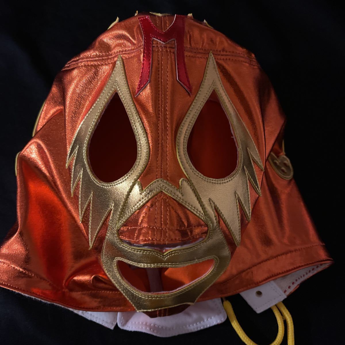 ミルマスカラス オレンジ特殊 試合用マスク 仮面兄弟 メキシコ 華麗 