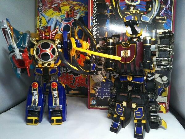 ジャンク 2体セット DX 超合金 迅雷合体 轟雷神 忍風合体 旋風神 忍風戦隊 ハリケンジャー バンダイ