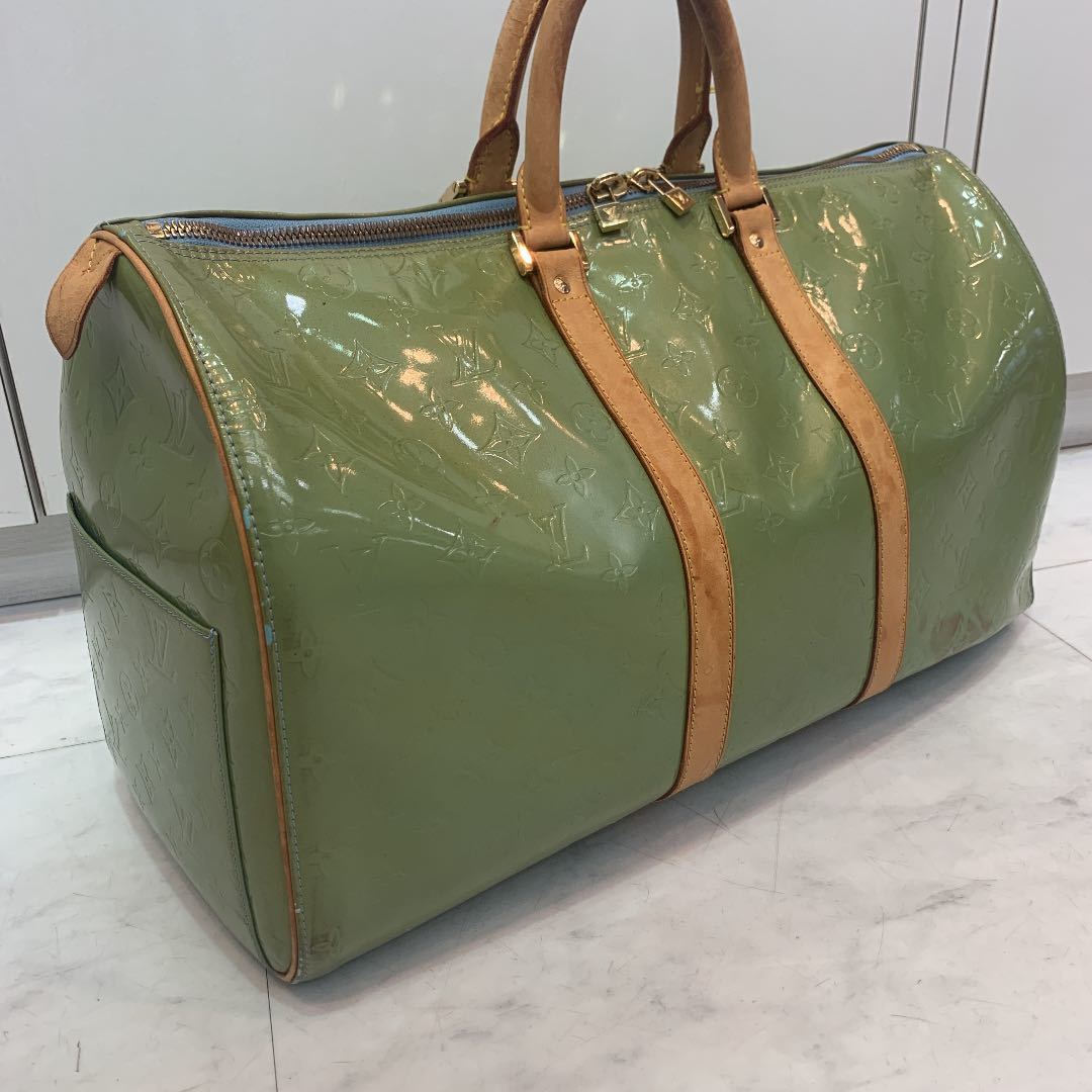 LOUIS VUITTON ルイヴィトン モノグラムヴェルニ マーサー ボストンバッグ