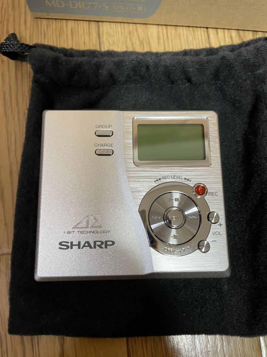 SHARP 1bitポータブルMDレコーダー MD-DR77-S