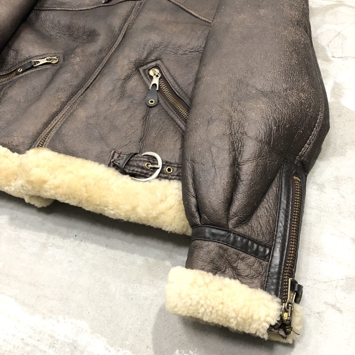 最高峰ウルグアイ産】希少 AVIATION CO. 極厚ダブルフェイス リアル 