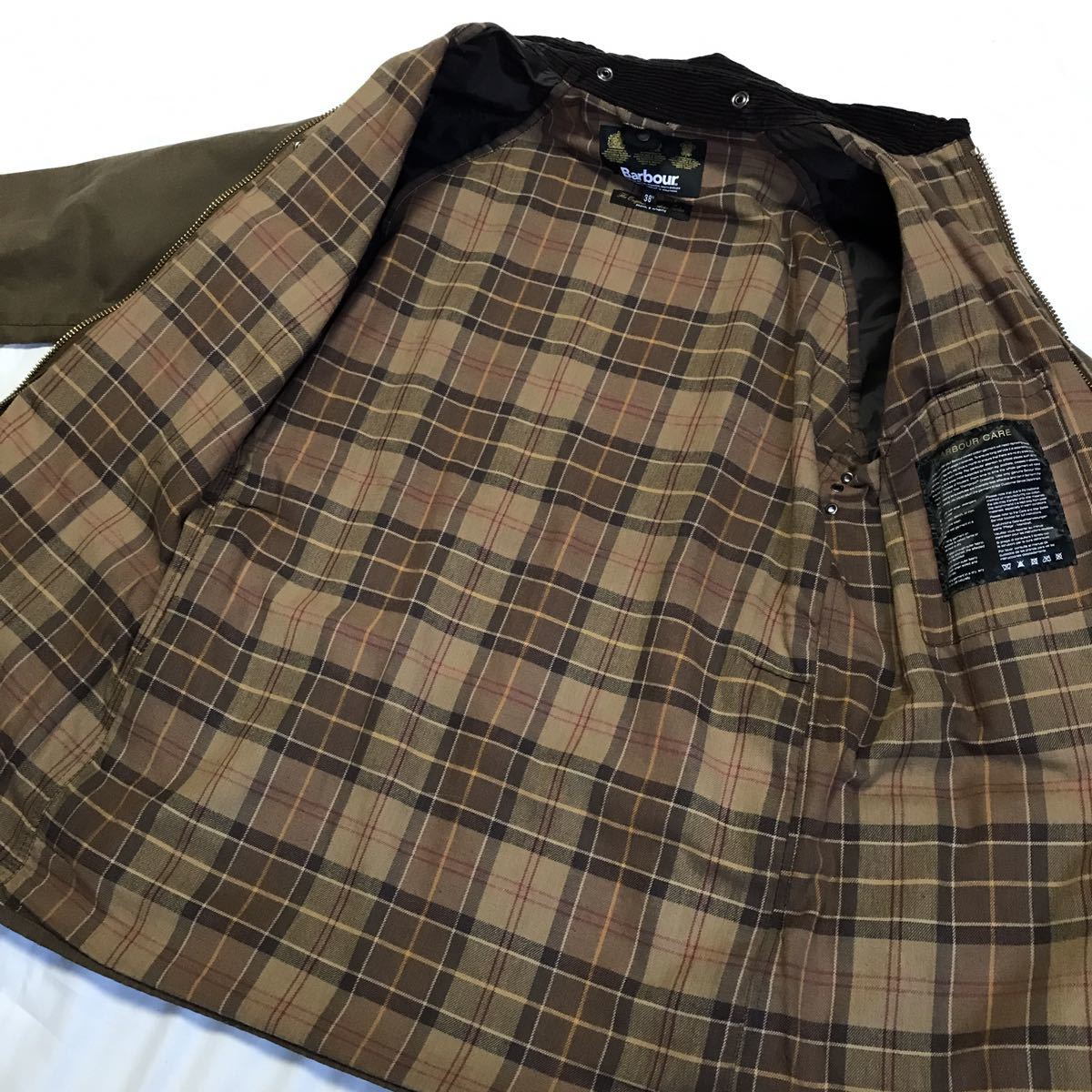 美品 英国製 Barbour Beaufort SL 38 ブラウン系 Waxed バブアー  