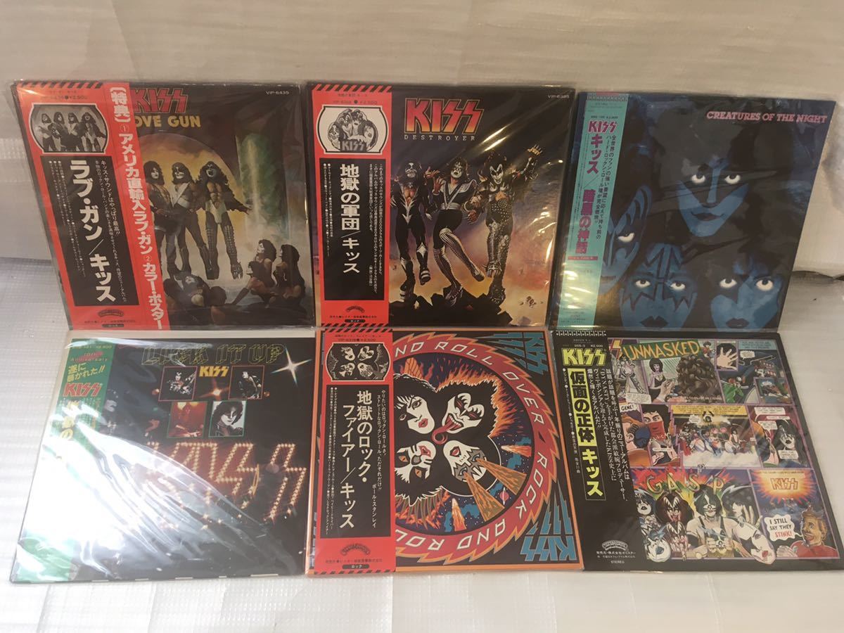 LP KISS LP6種全て帯付き日本盤 KISS キッス 国内盤帯付き5枚 