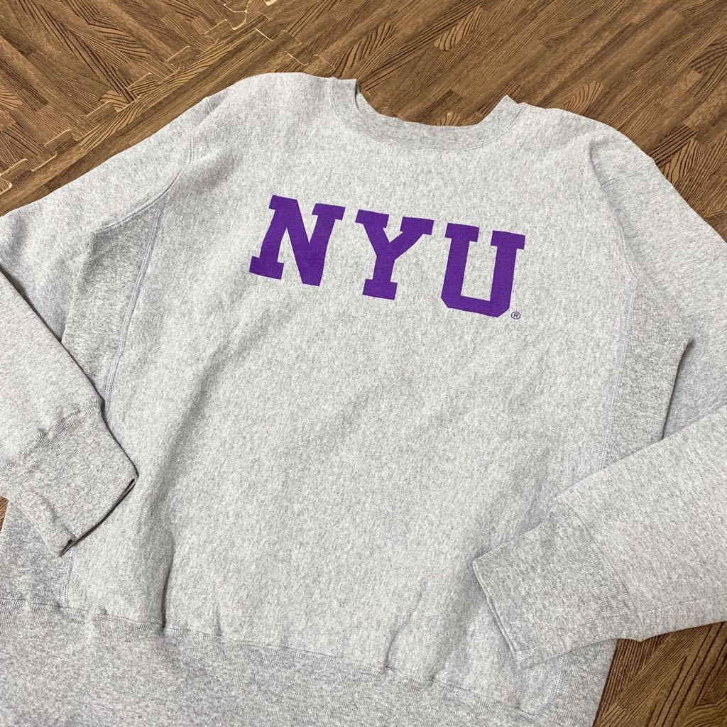 チャンピオン　赤タグ　NYU スウェット 美品】Champion チャンピオン リバースウィーブ 赤タグ スウェット