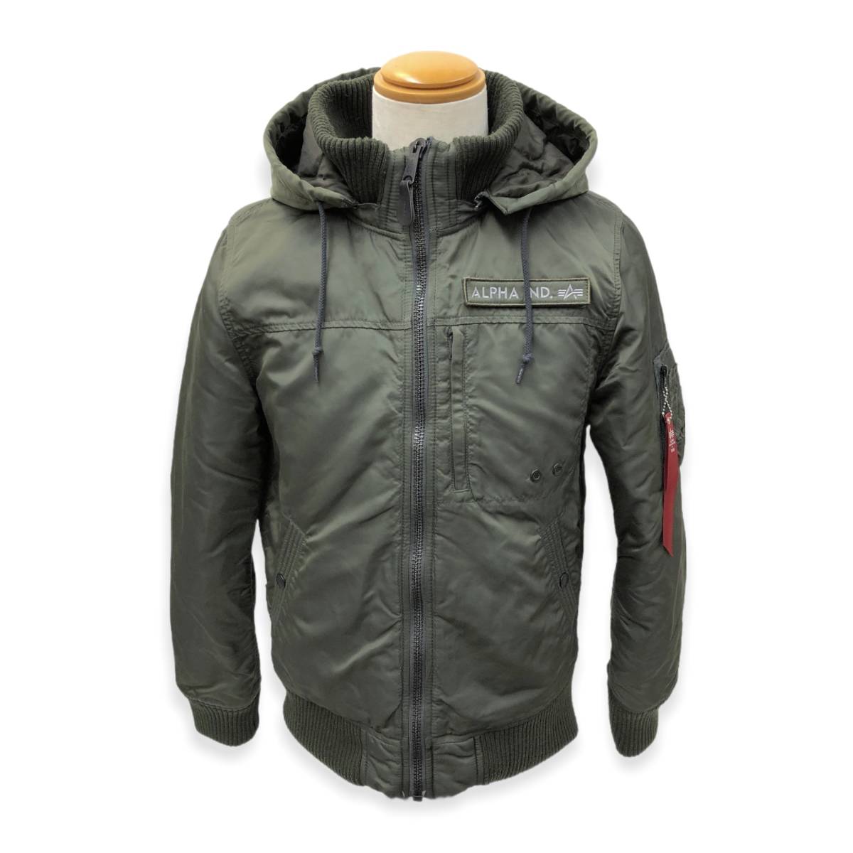  ALPHA INDUSTRIES アルファ インダストリーズ TA1170-076 フーデット リブ ジャケット ナイロン 中綿 ブルゾン フード ワッペン L カーキ(Lサイズ)｜売買されたオークション情報、yahooの商品情報をア 男性用