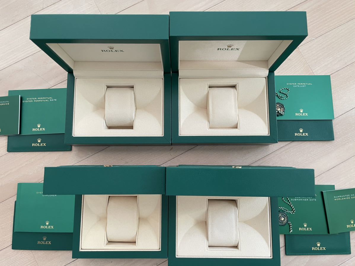 ROLEX　新旧M・SサイズBOX　ミックス4点セット 1円～ 美品 売り切り ROLEX ロレックス 新型 BOX 箱 外箱 内箱