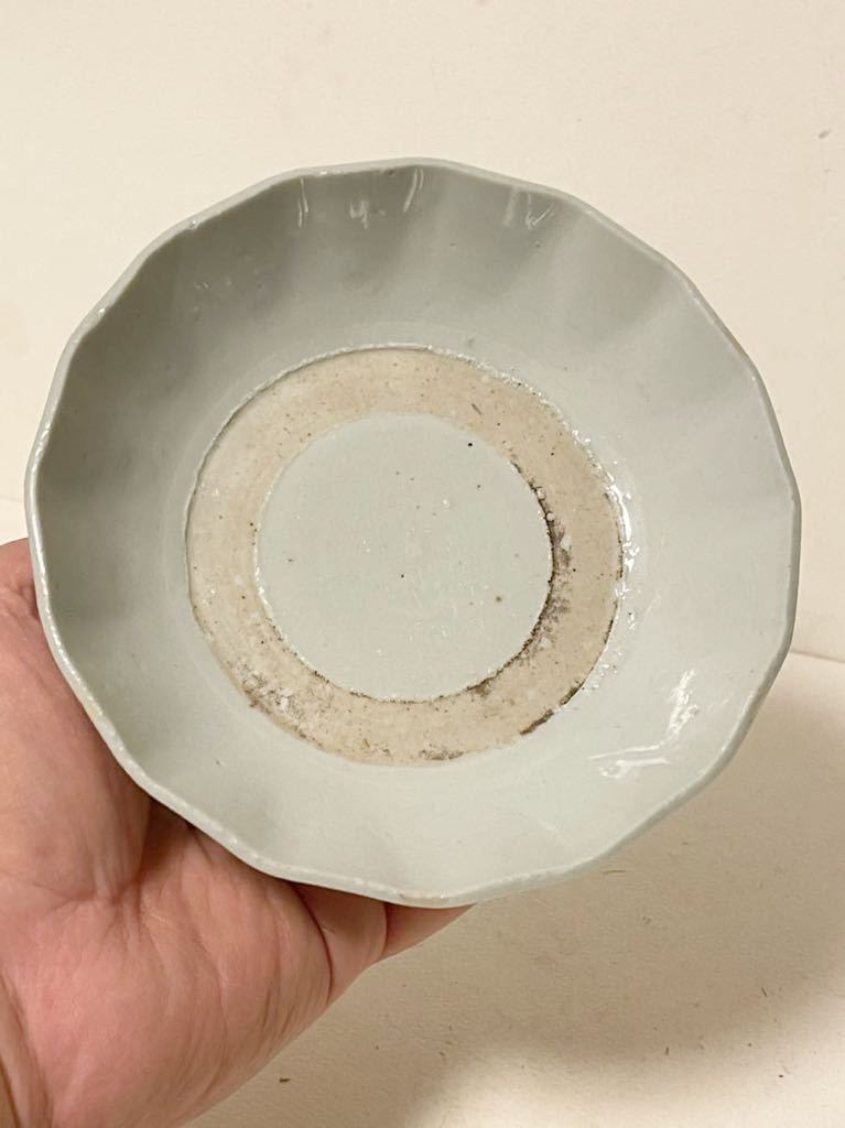 古伊万里 希少 無傷花に帯文瓜型豆皿 くらわんか 江戸