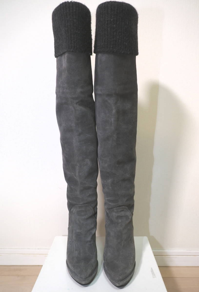 GIVENCHY ジバンシィ ニット切り替えスエードロングブーツ36 Italy製 GIVENCHY&frasl;ジバンシー&frasl;ロングブーツ&frasl;スエード&frasl;レディース GIVENCHY Givenchy（ブーツ｜レディース靴）：靴の通販 シャークロックブーツ GIVENCHY(ジバンシィ) buckle