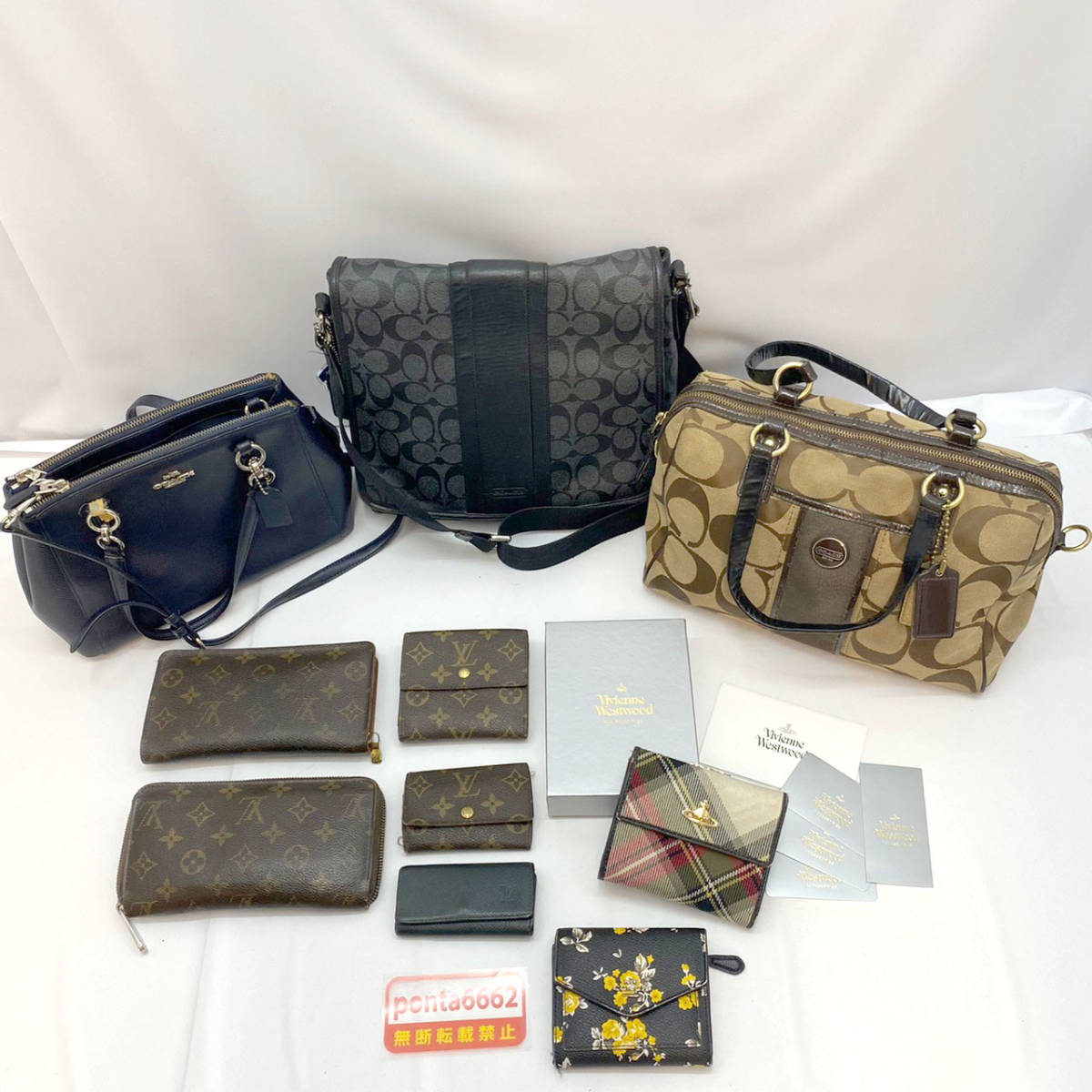 【新作，新作登場】 No.4816 1円 ジャンク ブランド品 大量 LOUIS VUITTON/COACH/Vivienne Westwood 等 バッグ 財布/キーケース 10点セット 現状品(モノグラムライン)｜売買されたオークション情報、yahooの商品情報をアーカイ 服飾小物