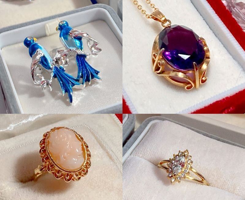 ♪大量まとめ遺品整理等ブローチ指輪ネックレス/イヤリング/ブローチ