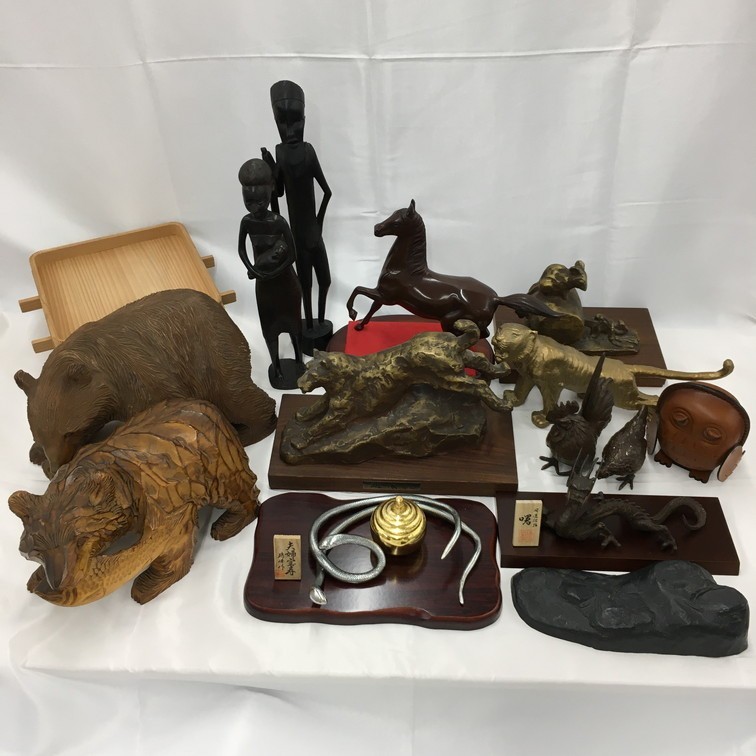 新品，定番 A1240252 置物 彫刻 おまとめ 木彫りの熊 北村西望 打出の小槌 雄風 鴻池製作所 レザー貯金箱 干支置物 ほか(その他)｜売買されたオークション情報、yahooの商品情報をアーカイブ公開 - オーク その他