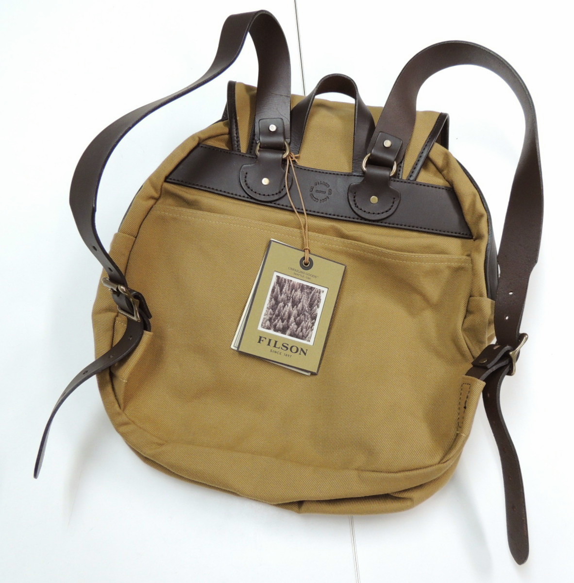 FILSON Rucksack-TAN リュックサック キャンバス レザー Filson Rucksack - Tan FILSON Rucksack-TAN リュックサック
