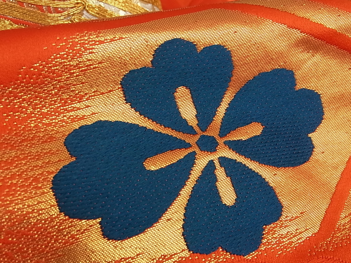 花美人着物□豪華色打掛 花嫁 婚礼 駒刺繍 蜀江花飛鶴