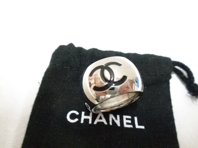 CHANEL シャネル リング ハート ココマーク B12V シルバー×ブラック