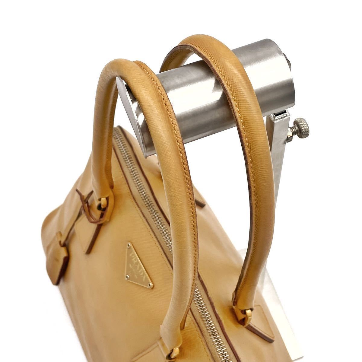 1円○美品○PRADA プラダ サフィアーノレザー ハンドバッグ ミニ 