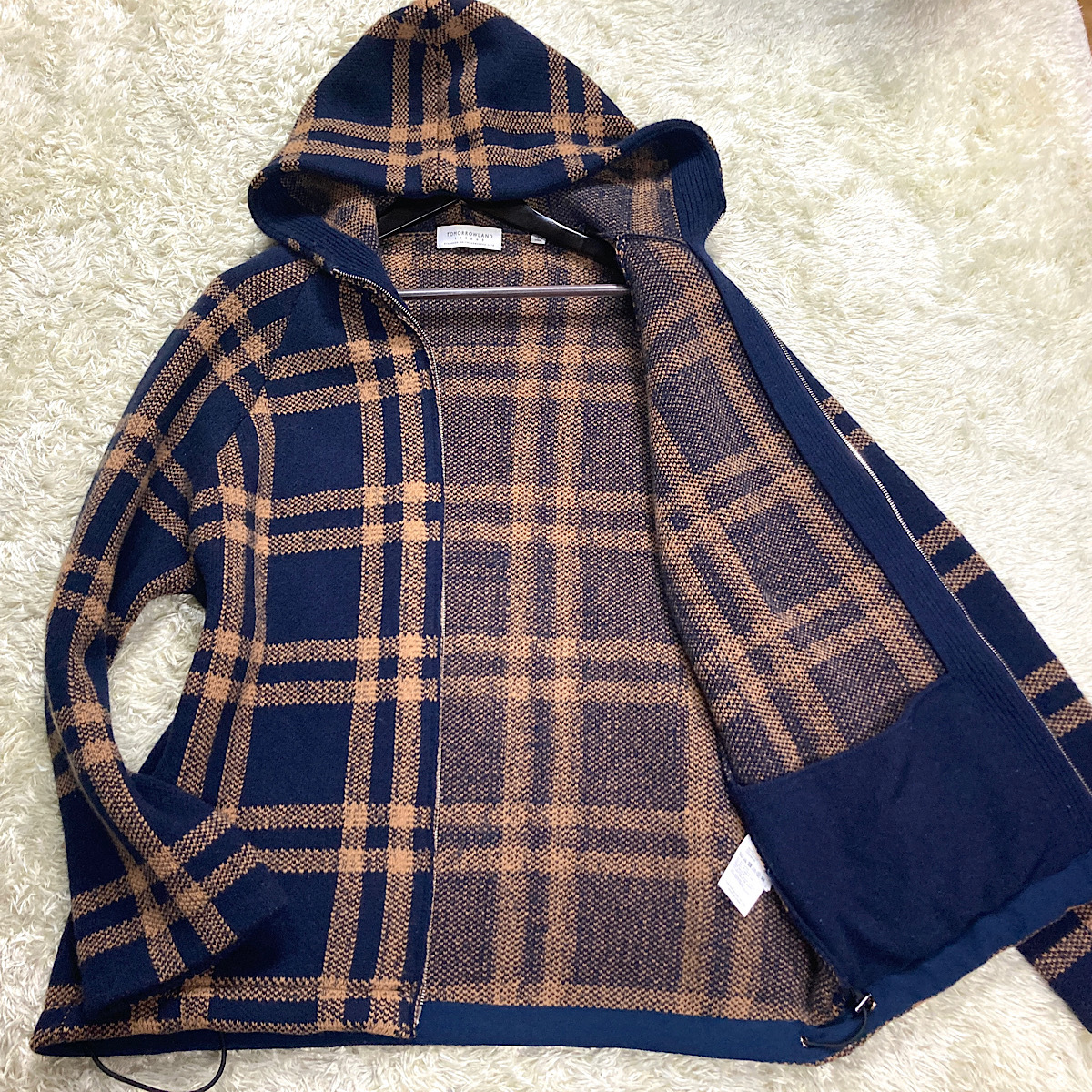  極 究極 カシミヤ&times;メルトンウール TomorrowLandTricotダブルジップツイードパーカーLチェックトゥモローランドトリコットピルグリム(Lサイズ)｜売買されたオークション情報、yahooの商品情報 Lサイズ