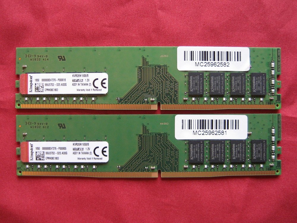 Kingston DDR4 16GB 2666MHz（8GB×2）デスクトップパソコン メモリ