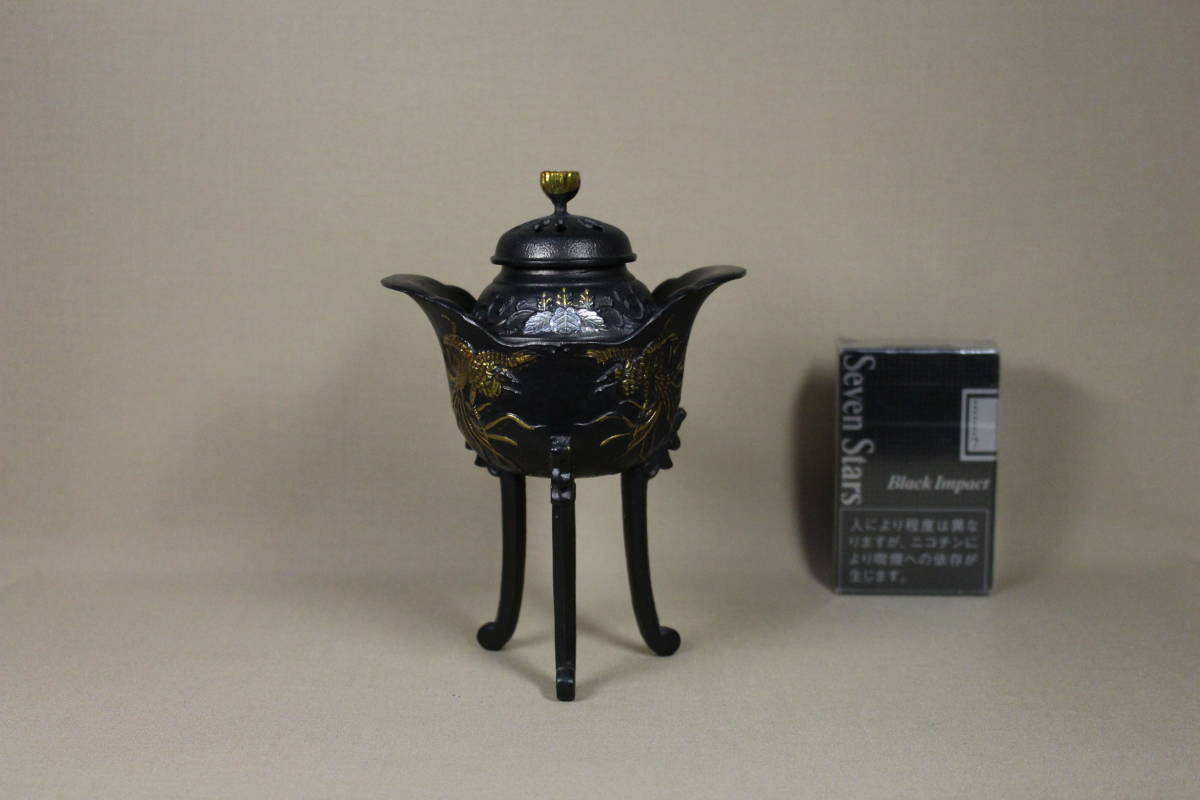 香炉 Yahoo!オークション メルカリ 花鳥文蓋 金十二支 鋳銅 旭峰造