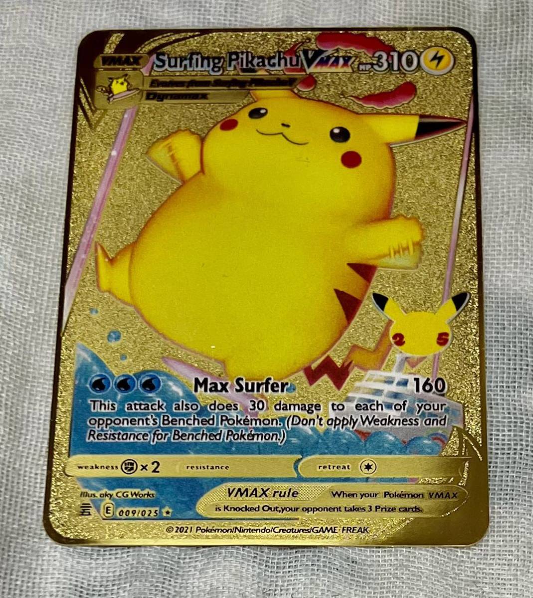 1円スタート ポケモン サーフィン ピカチュウ Vmax メタルカード ゴールド ポケモンカードゲーム 売買されたオークション情報 Yahooの商品情報をアーカイブ公開 オークファン Aucfan Com