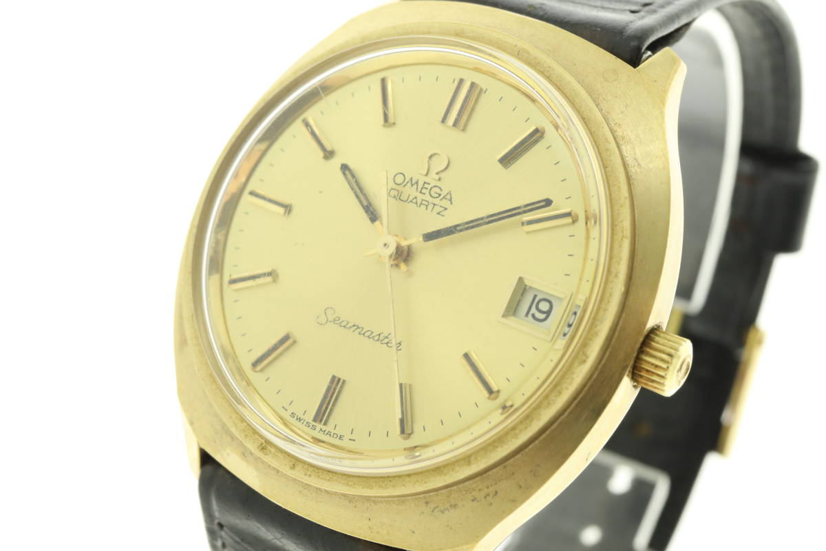 【激安大特価，100%新品】 VMPD4-15-15 OMEGA オメガ 腕時計 シーマスター デイト クォーツ 約59g メンズ ゴールド 文字盤ゴールド 動作未確認 ジャンク(その他)｜売買されたオークション情報、yahooの商品情報をアーカイブ シーマスター