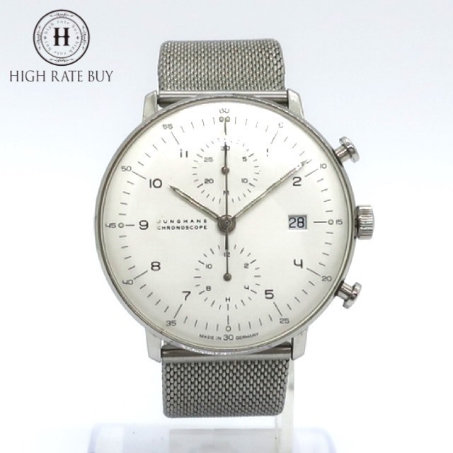 1円スタート 美品 稼働品 JUNGHANS ユンハンス マックスビル メンズ