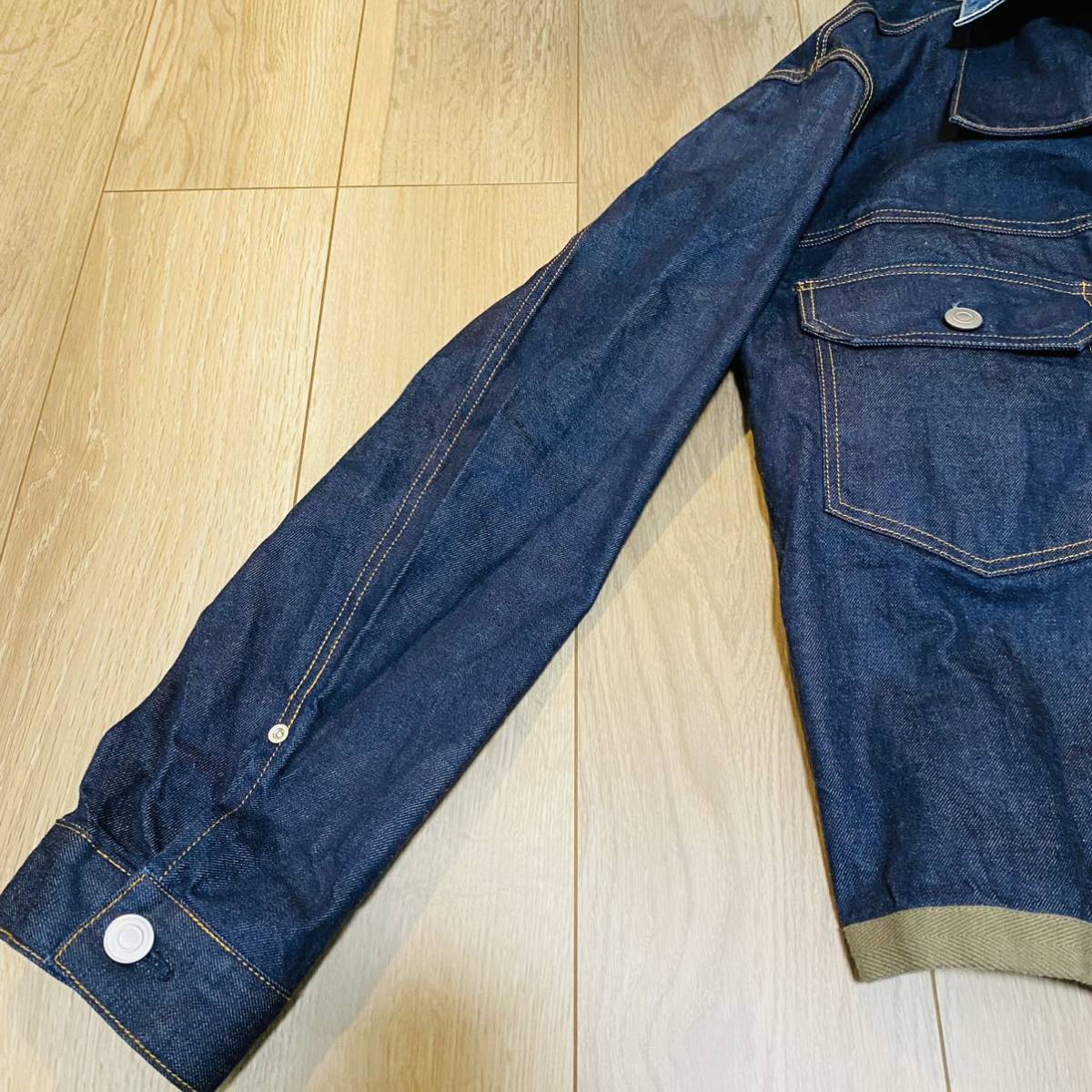 sacai Gジャン】サカイ 20SS レイヤードデニムジャケット 青 サイズ 