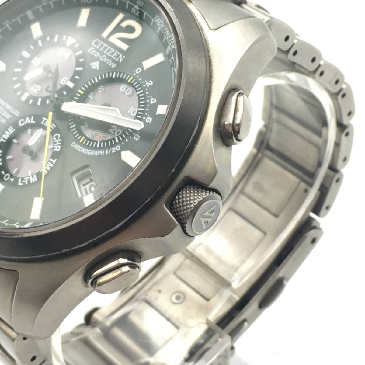 L10-76 CITIZEN/シチズン Eco-Drive エコドライブ クロノグラフ Date 