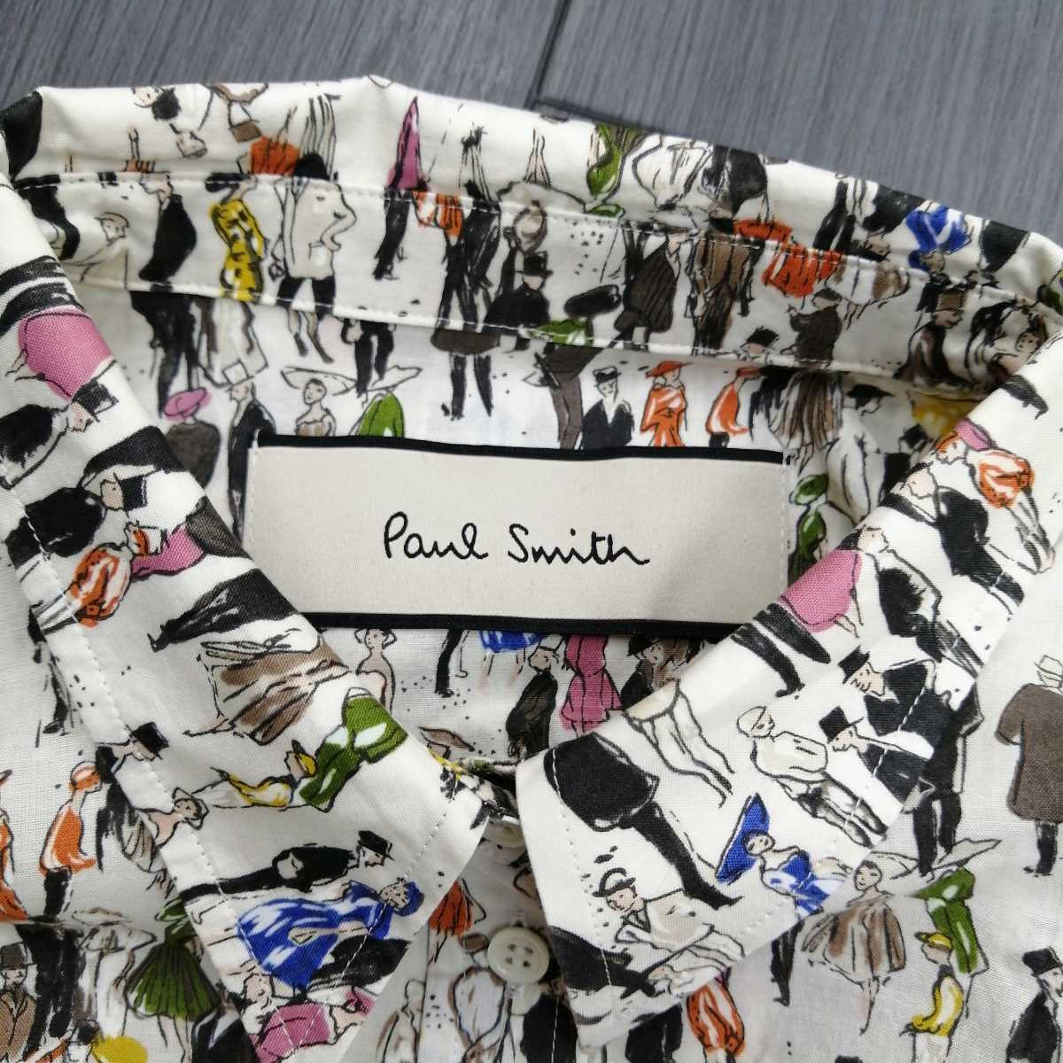 N 目を惹くデザイン 都会派カジュアル Paul Smith ポールスミス 長袖 イラスト 総柄 シャツ Size38 レディース トップス 婦人服 トップス 売買されたオークション情報 Yahooの商品情報をアーカイブ公開 オークファン Aucfan Com