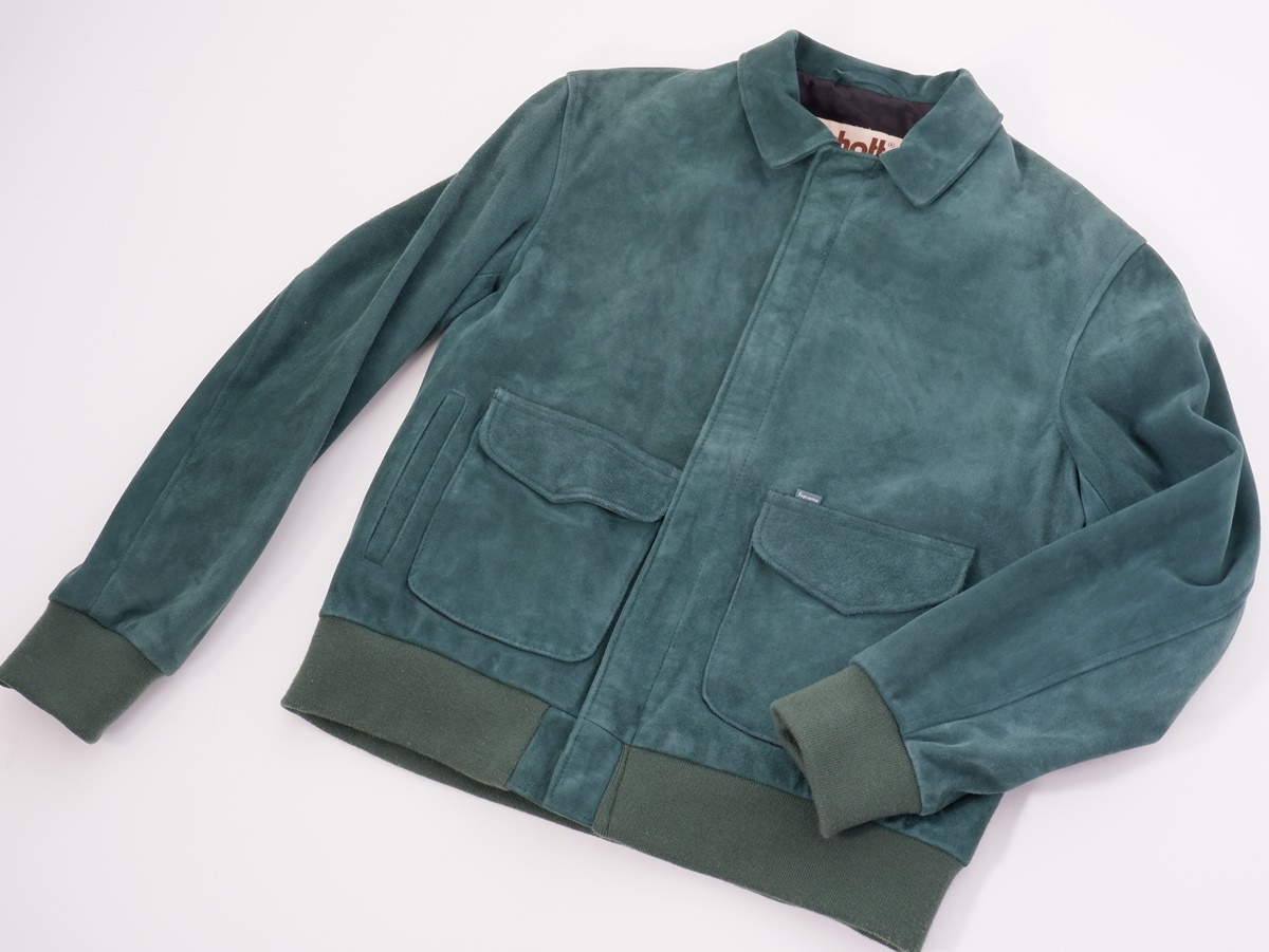 SUPREMEシュプリーム 2018SS Schott Suede A-2ショット スエードレザー  
