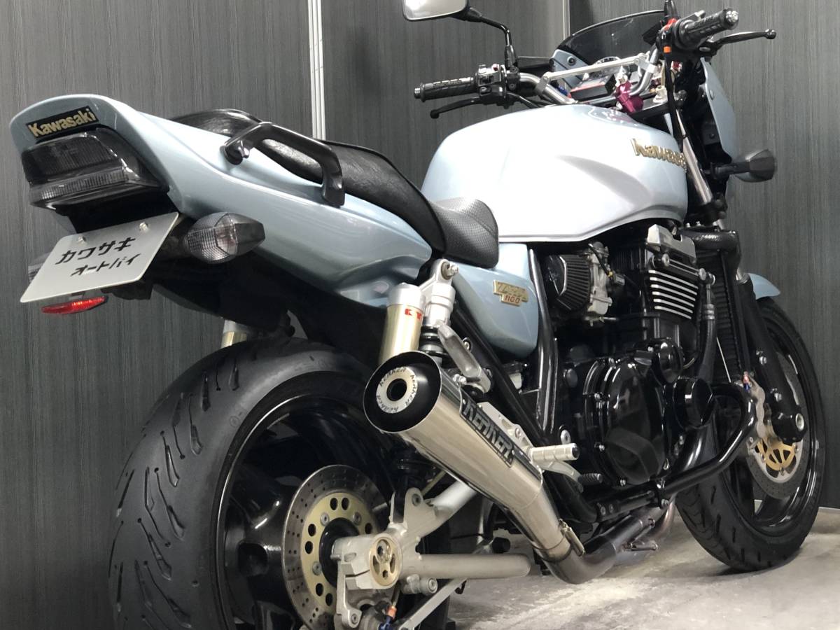 極美/動画有】ZRX1100 セレストシルバー カスタム/極上/KERKERマフラー