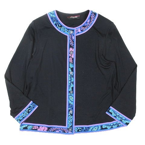 レオナール 花柄 LEONARD カンカン ノーカラージャケット 美品