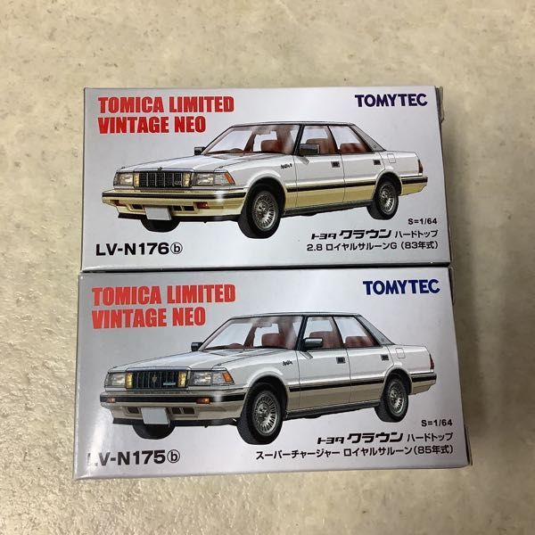 トミカ クラウン ハードトップ 1/64ロイヤルサルーンG、83年式2色セット 1円～ 訳あり トミカリミテッド ヴィンテージNEO トヨタ クラウン