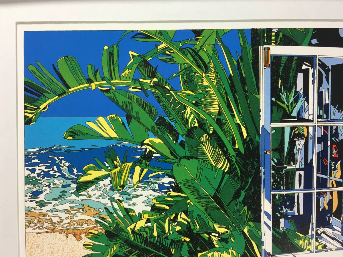 鈴木英人 A4タイプ額入り□ 1991『FIGURE OF HAMILTON BEACH