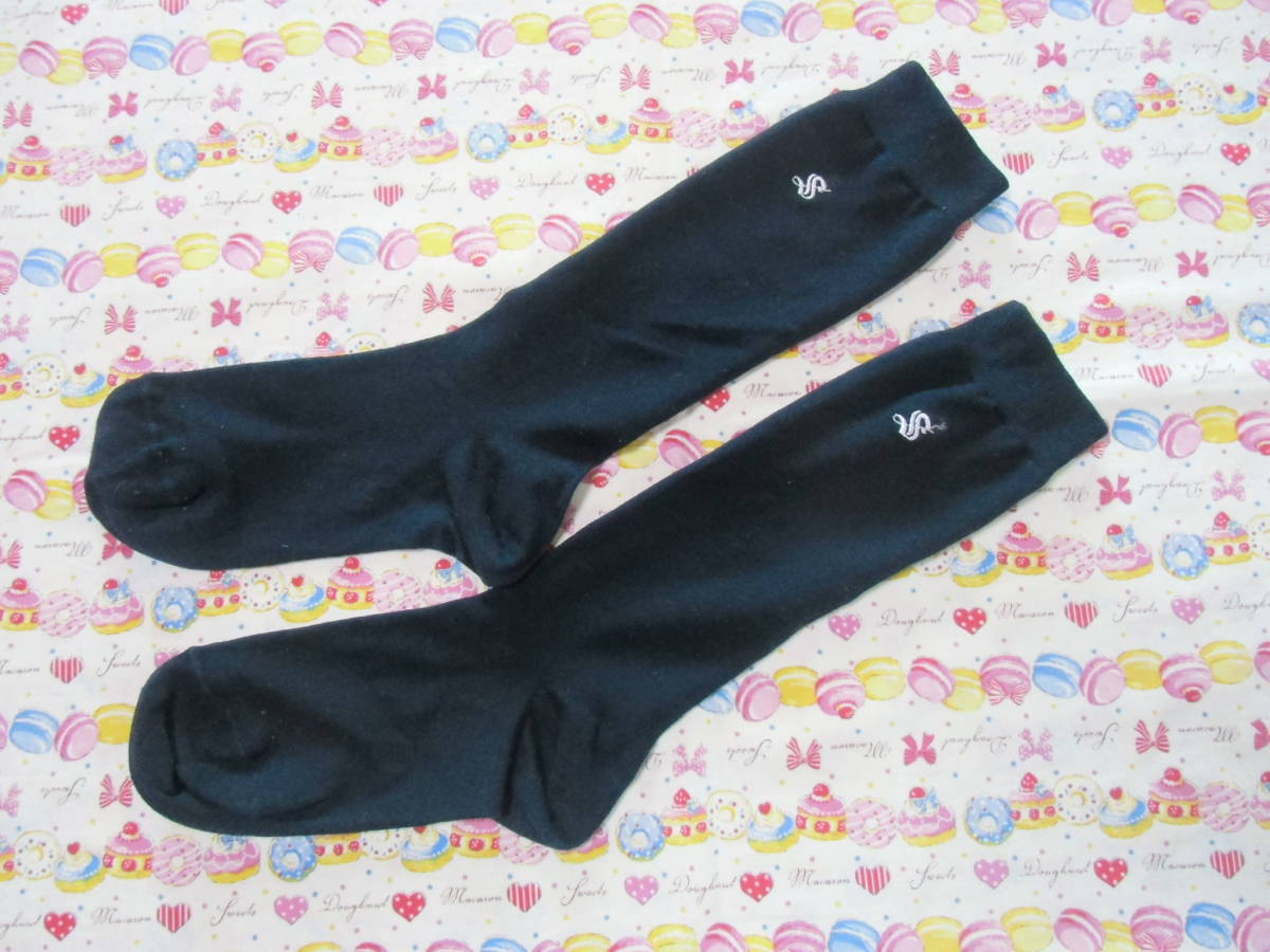 作新学院高等学校指定 夏服用ハイソックス ネイビー☆タイツのような  