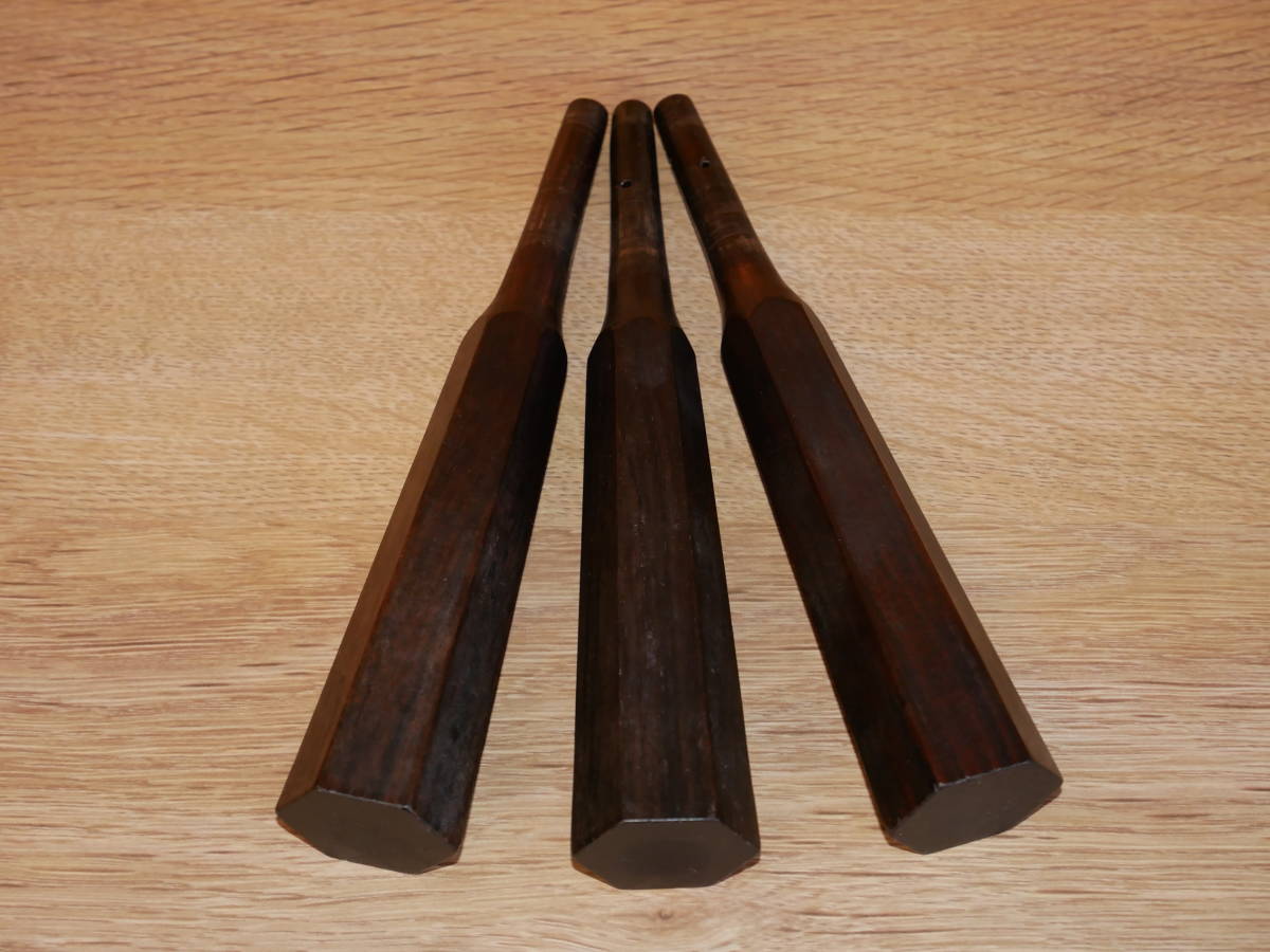 三味線糸巻(黒壇寿六) ◇ 黒檀寿六8分 黒檀寿六8分5 津軽三味線用糸巻 象牙調 (仕込み込